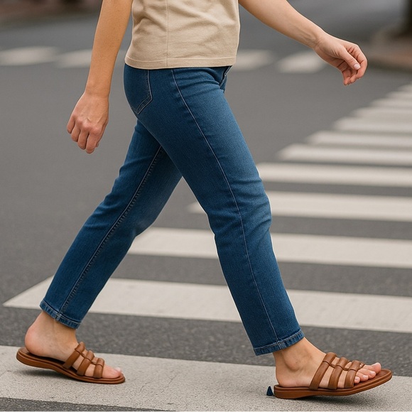 Olukai Tiare Slide Women’s Sandals Size 9 Fox Brown Comfort Leather Slip-On NWT - Picture 1 of 9